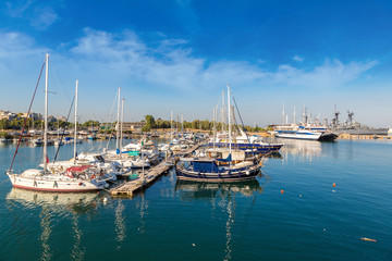 Fototapeta na wymiar Port Piraeus in Athens, Greece
