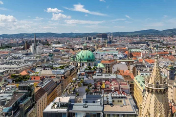 Fotobehang Panorama of Vienna from St. Stephen's Cathedral © Sergii Figurnyi