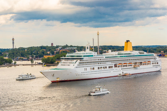 Big cruise ship in Stockholm