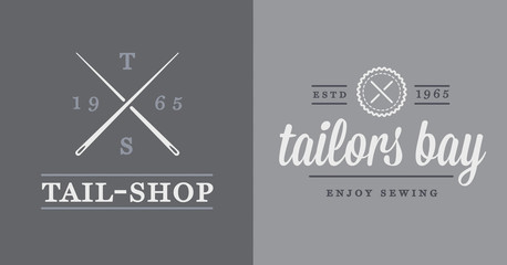 Set of Vector Tailoring Tailor Sew Elements and Sewing Knitting Illustration can be used as Logo or Icon in premium quality