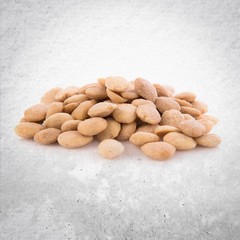 Almonds over white