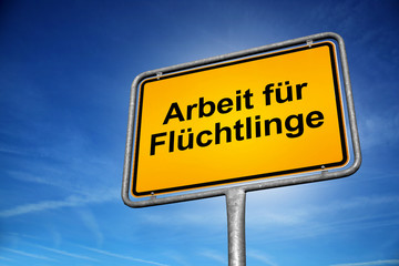 Obraz premium Arbeit für Flüchtlinge