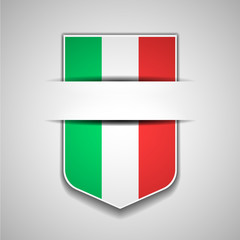 Italy flag shield sign