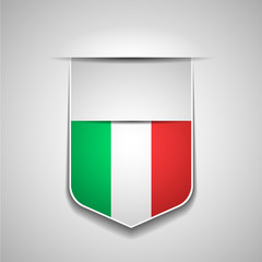 Italy flag shield sign