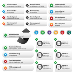 Elegant business buttons set