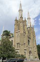Fototapeta na wymiar The Catholic Cathedral of Jakarta