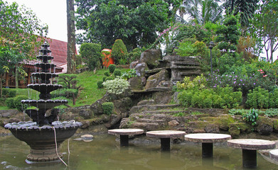 fountain in public park of Jakarta