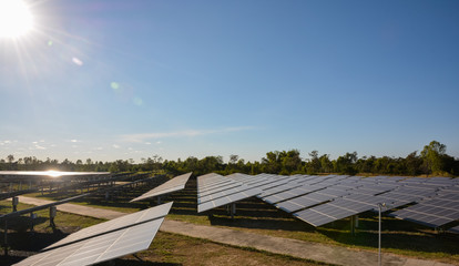 Photovoltaic solar energy panels farm