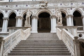 Fototapeta na wymiar The Giants’ Staircase of the Doge’s Palace in Venice, Italy
