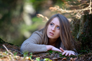 young woman portrait outdoor
