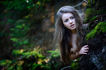 young woman portrait outdoor