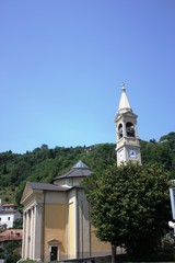 Fototapeta na wymiar Church of San Rocco in Lesa Solcio at Lake Maggiore, Italy