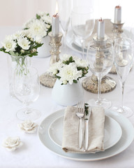Wedding table setting