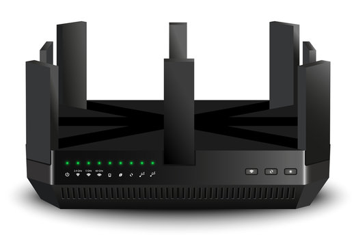 WiFi Router on  white background