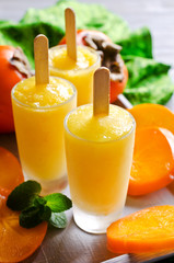 Homemade fruit popsicle