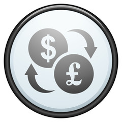 Dollar British Pound exchange sign
