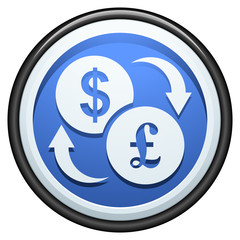 Dollar British Pound exchange sign