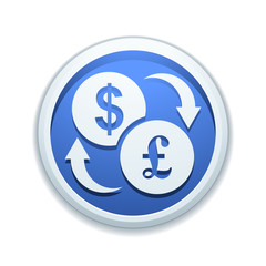 Dollar British Pound exchange sign