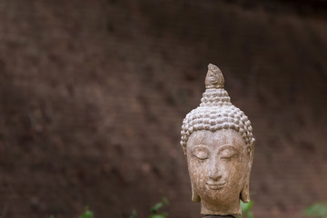 buddha statue in wat umong, chiang mai, travel thai temple