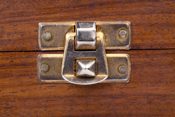 clasp of a wooden chest