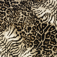 texture of print fabric stripes leopard - 100810749