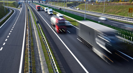 Four lane controlled-access highway in Poland