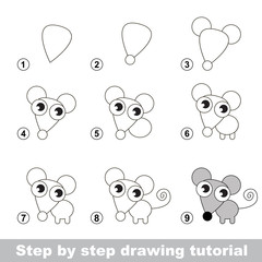 Drawing tutorial. How to draw a Little Mouse