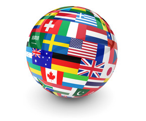 World Flags International Business Globe - 100811325