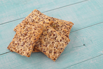 Cookies with sunflower seeds and flax seed