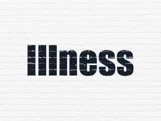 Medicine concept: Illness on wall background