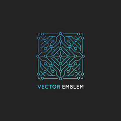 Vector abstract technology logo design template