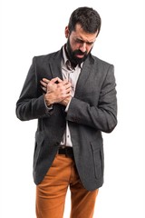 Man with heart pain