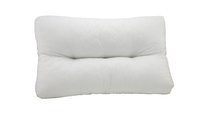 Fototapeta na wymiar close up of a white pillow on white background