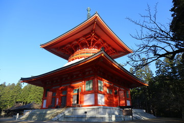 Obraz premium 高野山の根本大塔