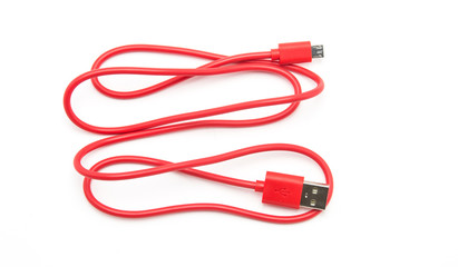 Red USB Cable Plug