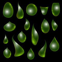 drop water on glass vector black background