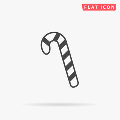 Candy cane simple flat icon