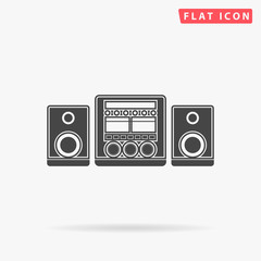 Sound System simple flat icon