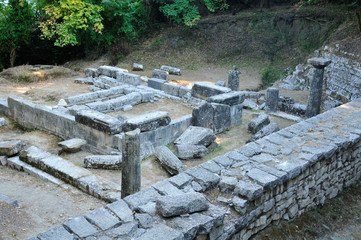 Doric Tempel Ruine 5. Jh. v.Chr. in Korfu Stadt