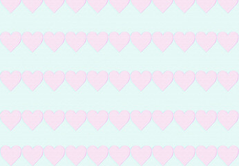 lilac hearts on a turquoise background