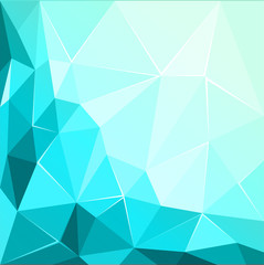 Fototapeta premium Abstract polygonal geometric facet shiny Turquoise background wallpaper