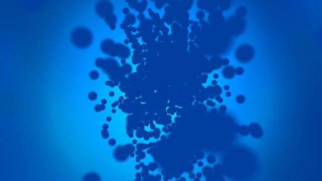 Dynamic animation of molecules forming a cluster