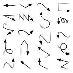 doodle arrows, sketch arrows