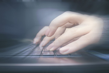 woman working on computer