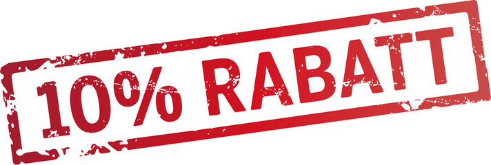 roter Stempel 10 % Rabatt