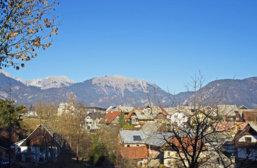 Fototapeta na wymiar Panoramic view of Radovljica