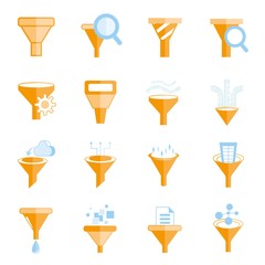 filter icons, funnel icons