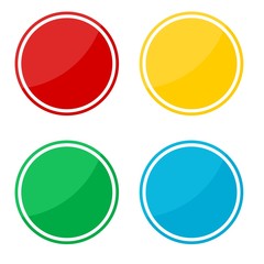 4 different sticker, circle shape