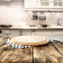 Obraz premium wooden kitchen desk top 