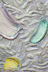 Три мазка краски на фрагменте картины